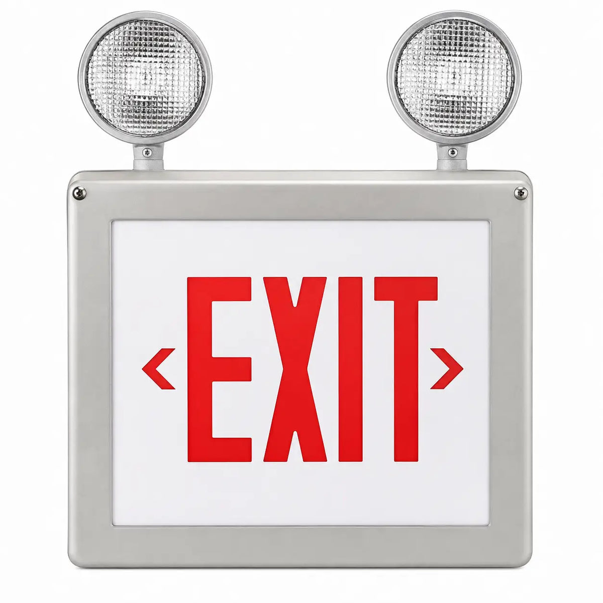 Class 1 Div 2 Exit Sign Combo - Hazardous Environments- Explosion Proof, front view, red