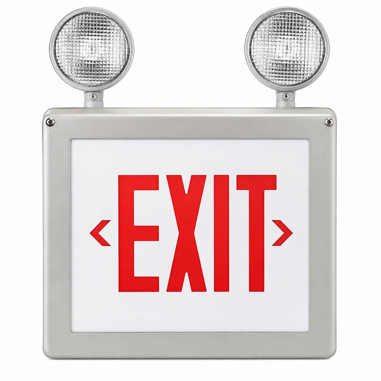 Class 1 Div 2 Exit Sign Combo - Hazardous Environments- Explosion Proof, front view, red