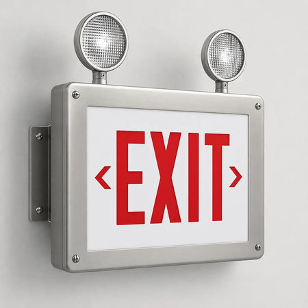 Class 1 Div 2 Exit Sign Combo - Hazardous Environments- Explosion Proof, wall mount view