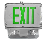 Class 1 Div 2 Combination exit signs with light - Green LED 