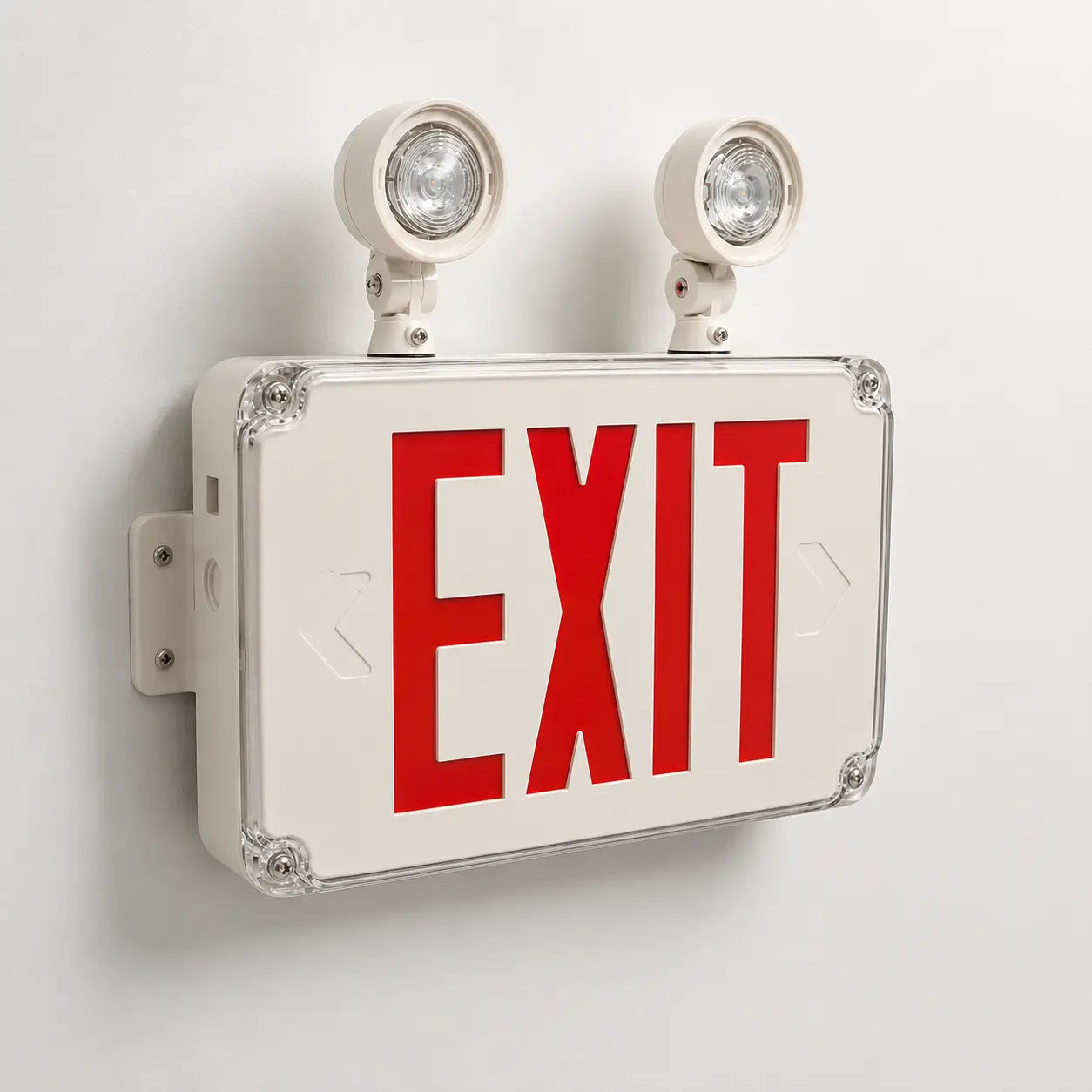 Cold Weather Exit Sign Combo With Battery Heater -4 Fahrenheit, Wall mounted