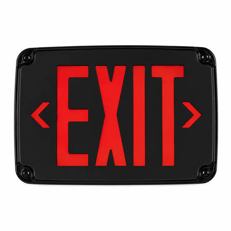 Cold Weather Exit Sign LED Exit Sign Battery Heater with Black Housing - Universal Mount -4°F to 122°F