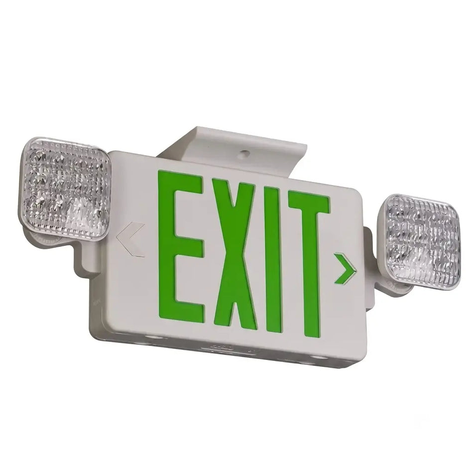 Combo All LED Exit Sign Green LED - Self Testing Diagnostic