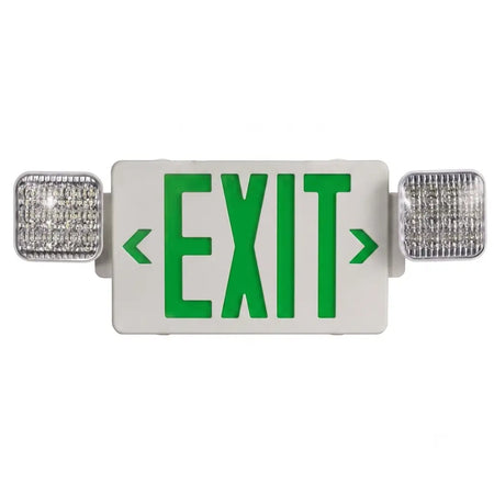 Combo All LED Exit Sign Green LED - Self Testing Diagnostic