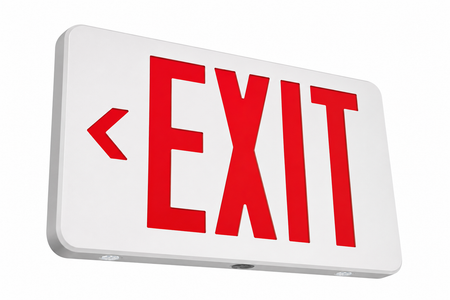 compact low level exit sign with left arrow - battery backup - ul Listed 