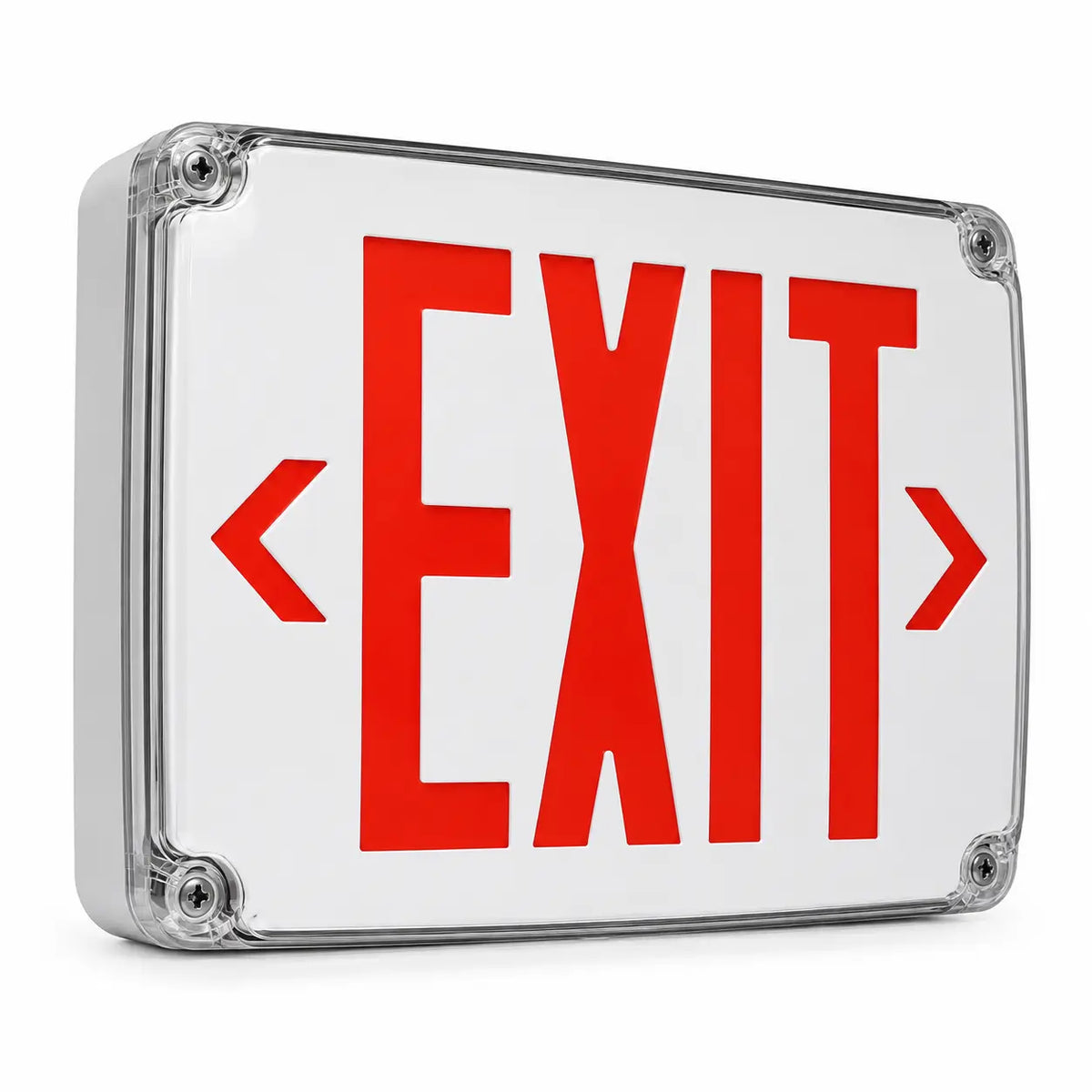 Custom Face Outdoor Cold Weather Exit Sign LED Exit Sign Battery -4 F, left angle view