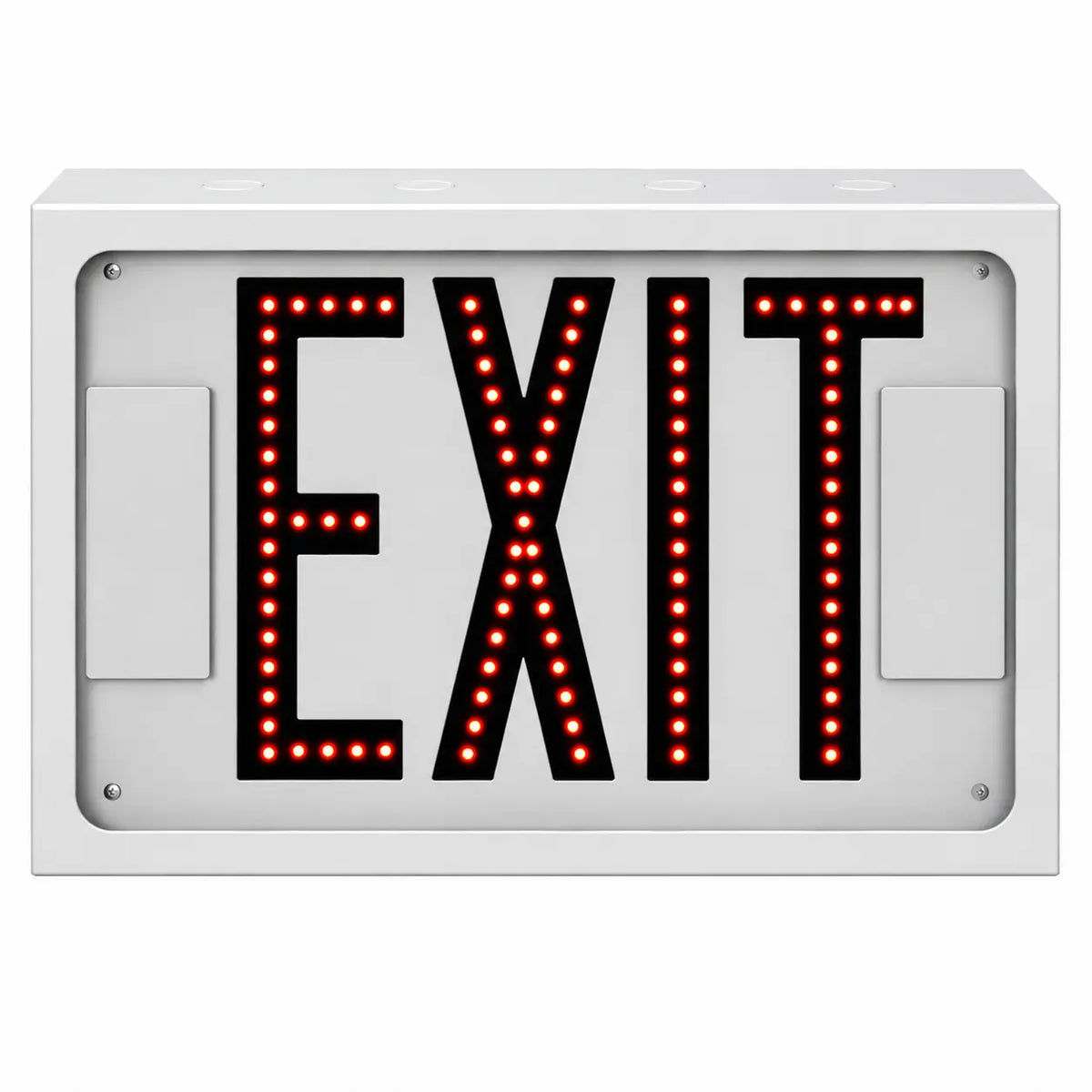 Direct-View Steel Exit Sign With Individual LEDs - 600E- USA, front view
