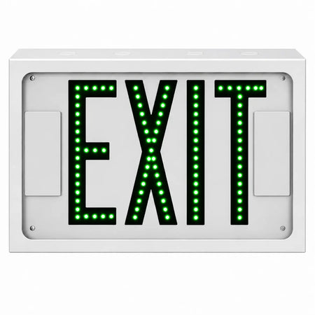 Direct-View Steel Exit Sign with Individual LEDs - USA, front view