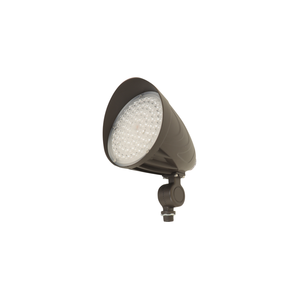 Outdoor LED bullet flood light selectable lumen and CCT