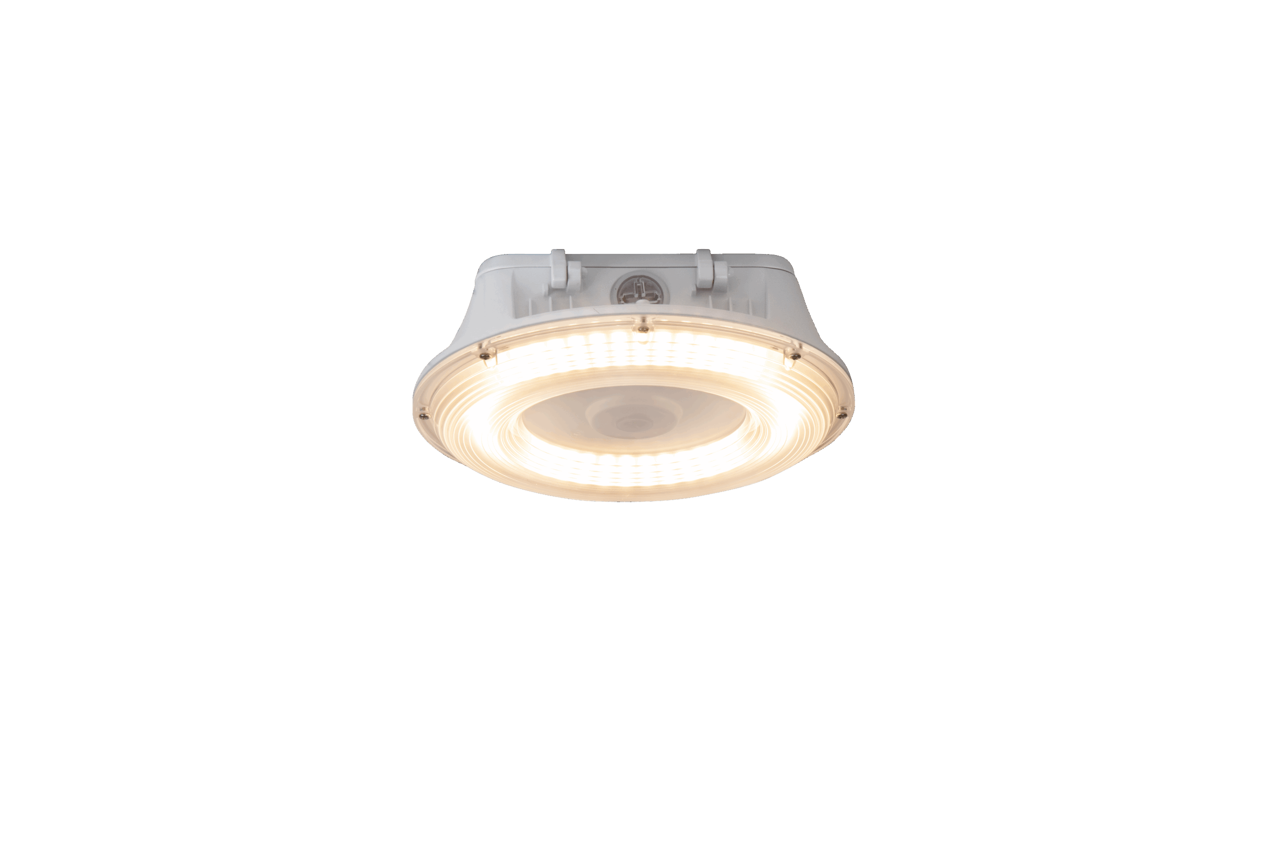 Exit Sign Warehouse White LED Round Canopy Fixture