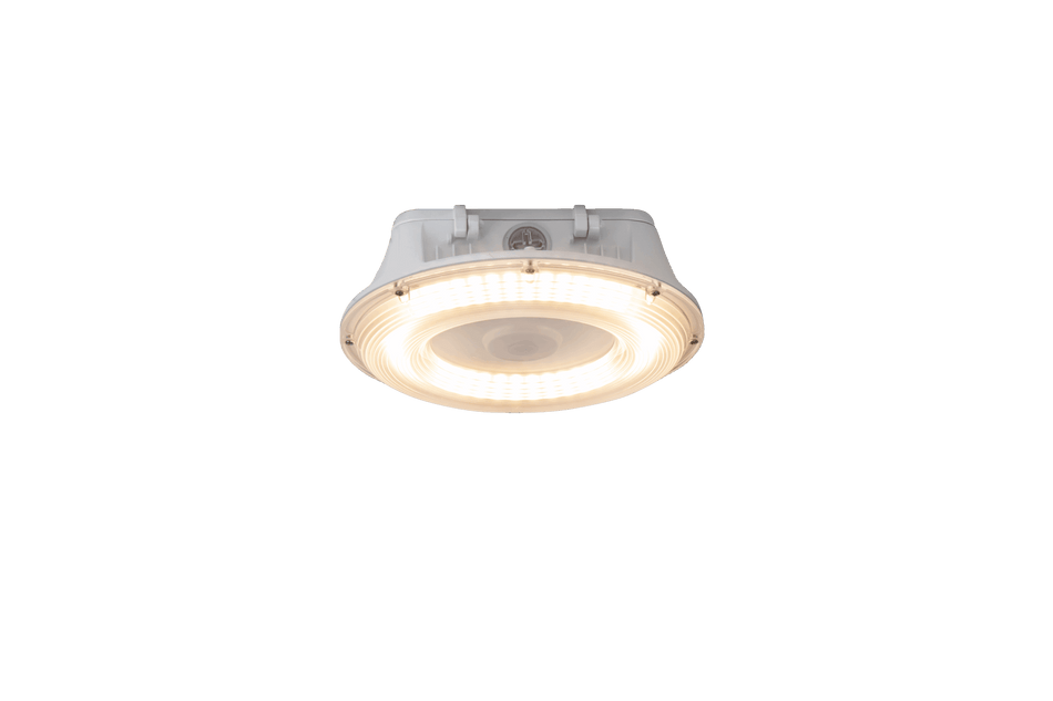 Exit Sign Warehouse White LED Round Canopy Fixture