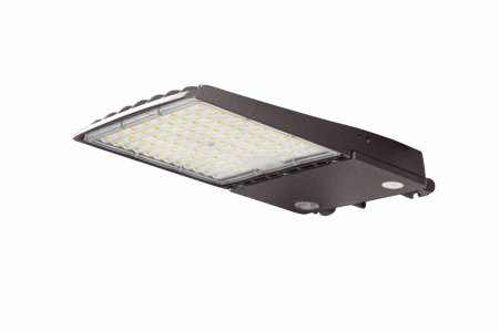 LED outdoor area light bronze housing sensor ready
