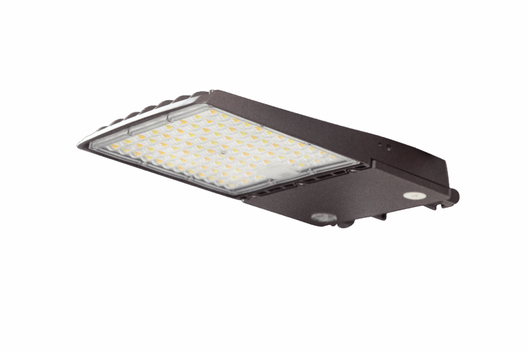 LED outdoor area light bronze housing sensor ready