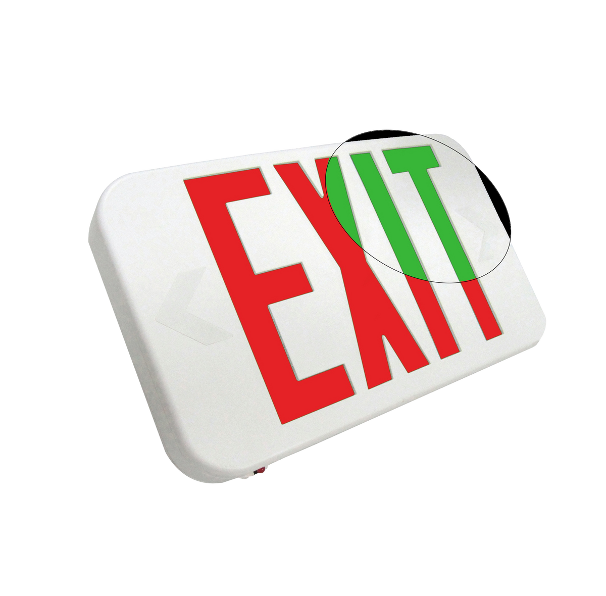 Case of 6 Exit Signs -RED and Green 
