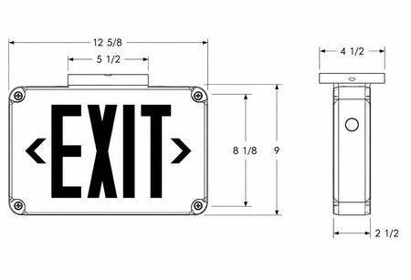 Exterior exit sign