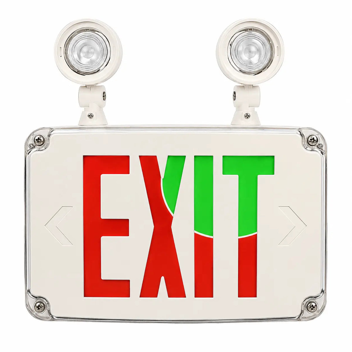 Exterior Rated Wet-Location Exit Signs Emergency Light- RED / Green Selectable