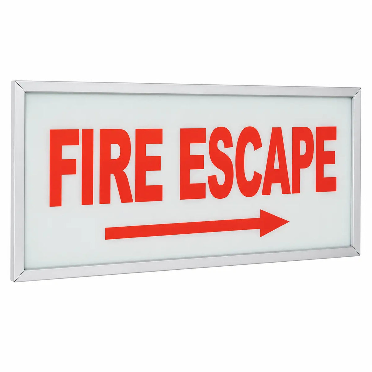 Fire Escape Exit Sign -Chicago Approved- Battery- Made in USA, right arrow