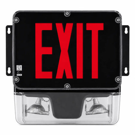 Hazardous Location Class 1 Div 2 Emergency Exit Sign with Lights, wall mounted view