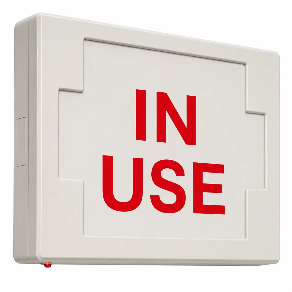 In Use Sign - Universal Mount - Battery, side view