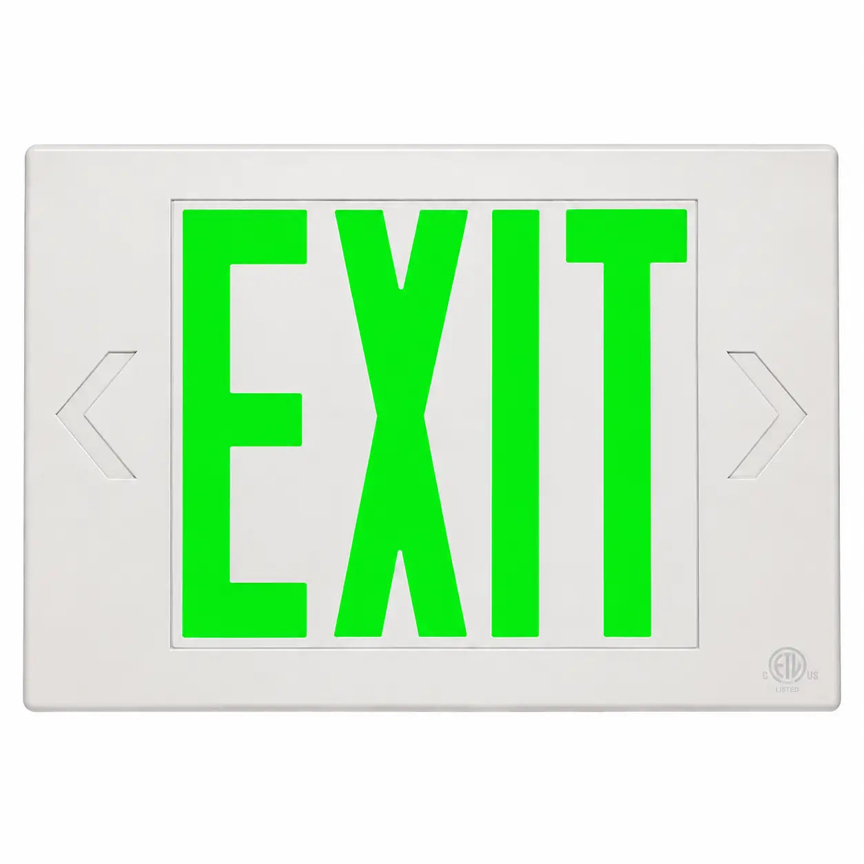 LEC Exit Sign AC Only - Made in USA, front view