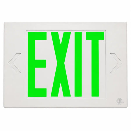 LEC Exit Sign AC Only - Made in USA, front view