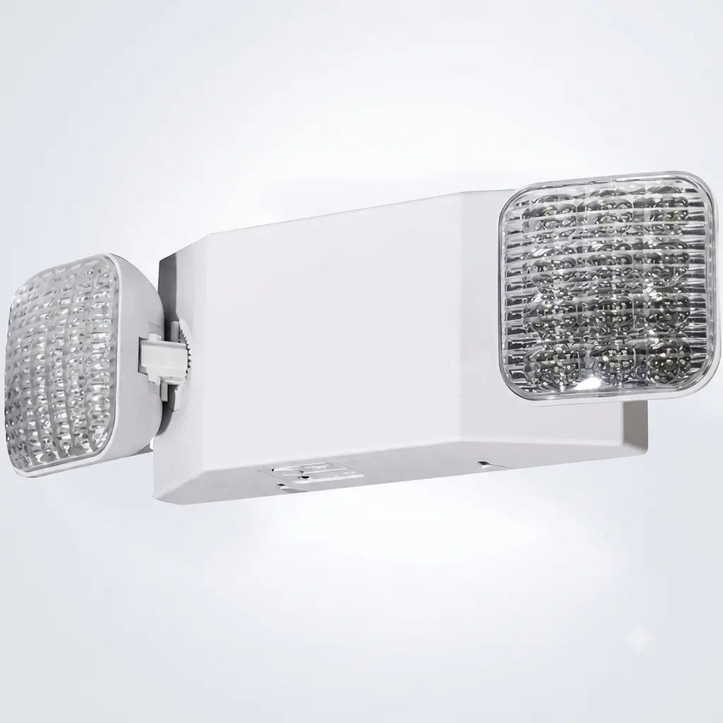 LED Two Head Emergency Light - 90 Minute Battery- 5 Yr Warranty - UL Listed