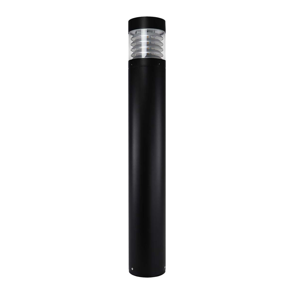 Dome top LED bollard light for commercial landscape and walkway illumination
