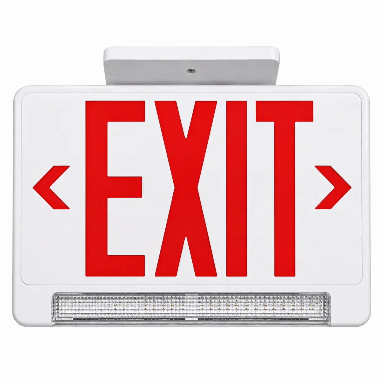 Low Profile Aluminum Light Bar Combo Exit Sign, ceiling mounting Front