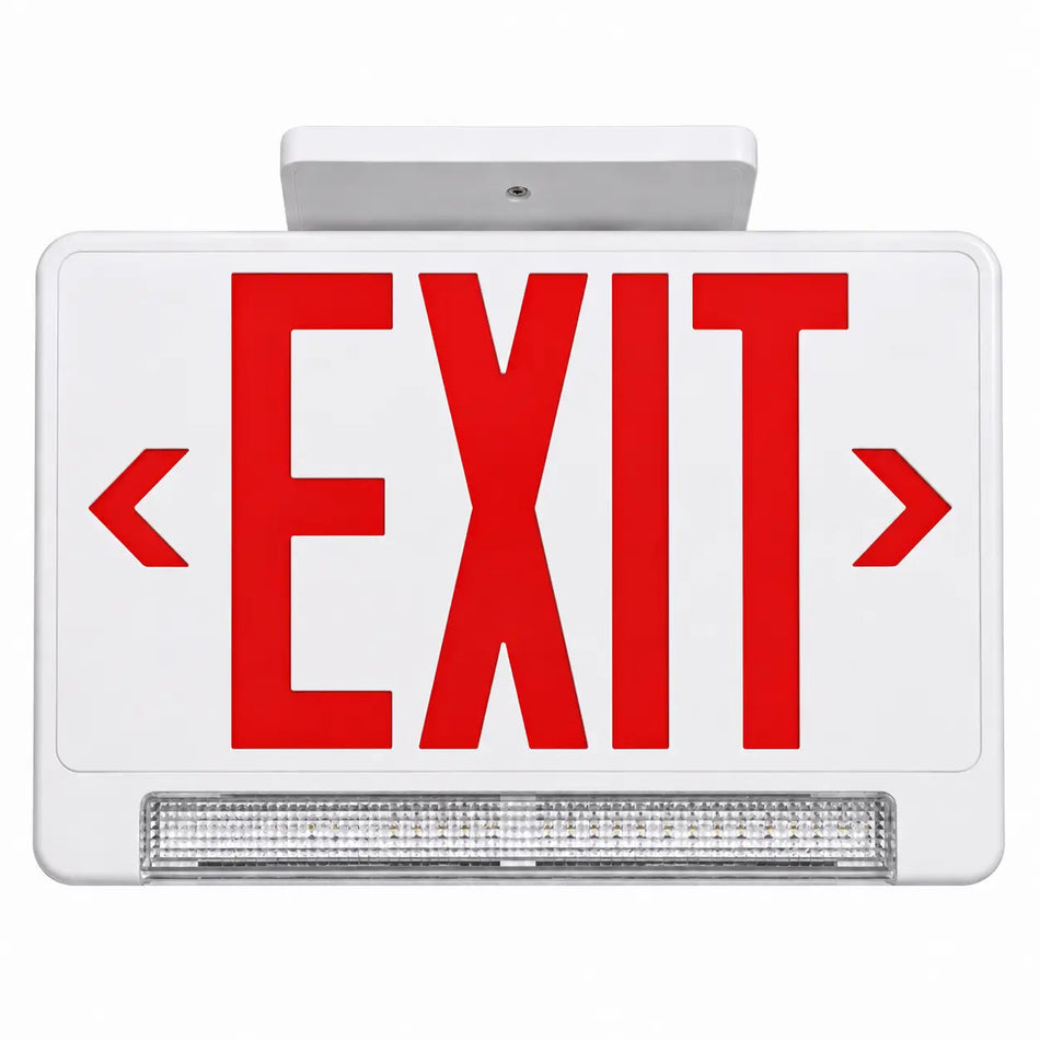 Low Profile Aluminum Light Bar Combo Exit Sign, ceiling mounting Front