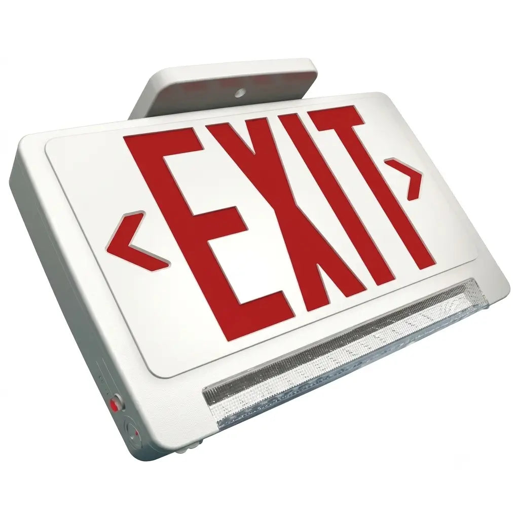 Low Profile Aluminum Light Bar Combo Exit Sign, side view