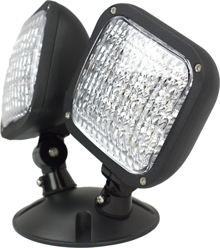 wet remote lamps black double head - low voltage 