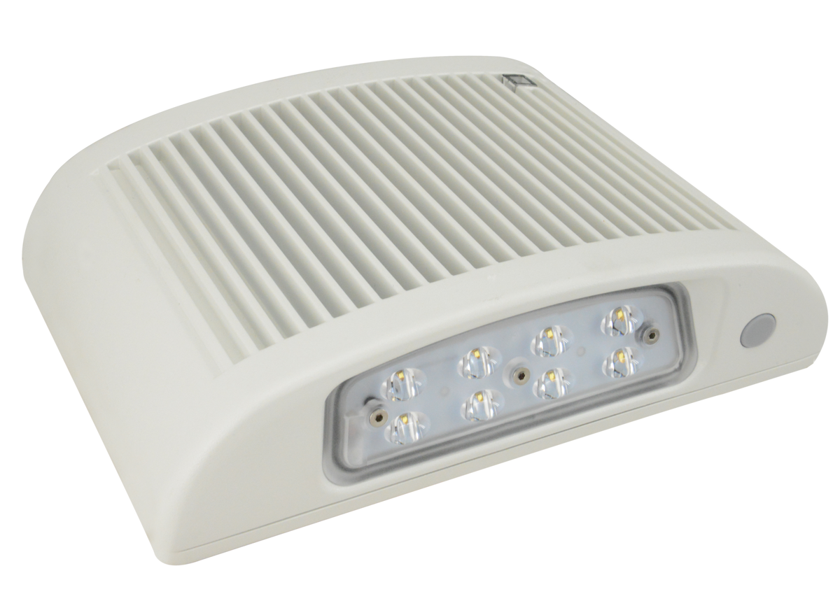 White Wall Pack Light -15 watts with battery 