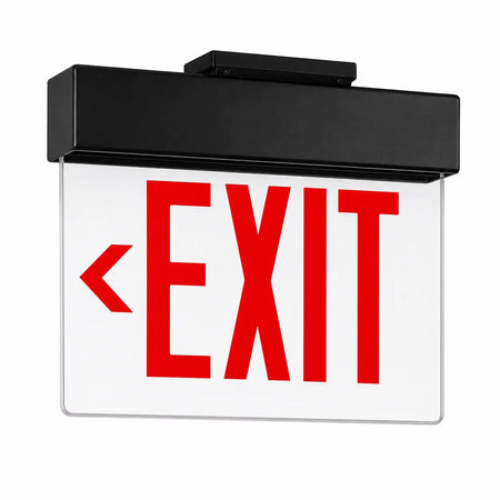 New York Approved Designer Series Architect's Choice LED Edge Lit Exit Sign, black