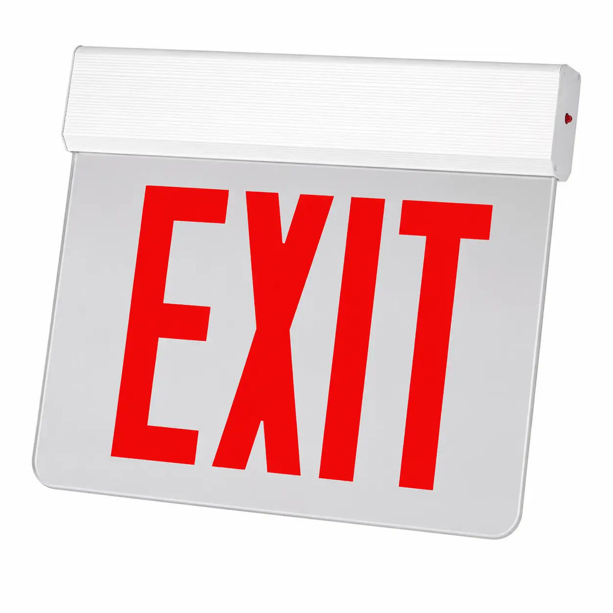 New York City Approved LED Edge Lit Exit Sign 8" Letters - 90 Minute Battery, black