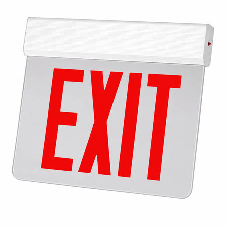 New York City Approved LED Edge Lit Exit Sign 8" Letters - 90 Minute Battery, black