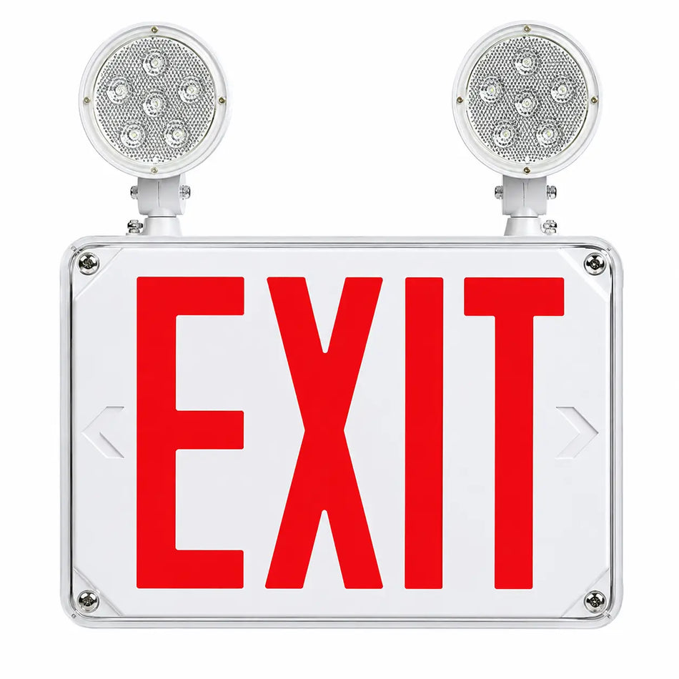 New York City Wet Location Exit Sign with Lights - UL Listed 5 Year Warranty- Low Profile, front view