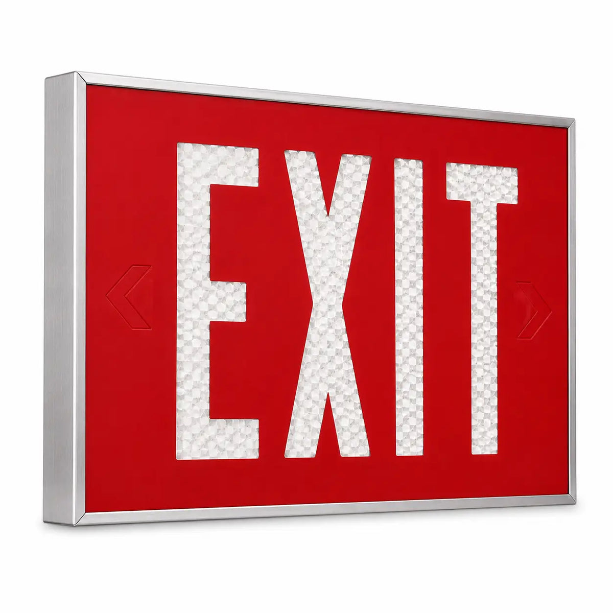 Non Electric Self Luminous Exit Light - Aluminum Frame - Extended Lead Times, left angle
