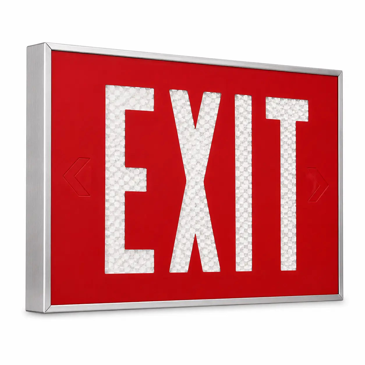 Non Electric Self Luminous Exit Light - Aluminum Frame - Extended Lead Times, left angle