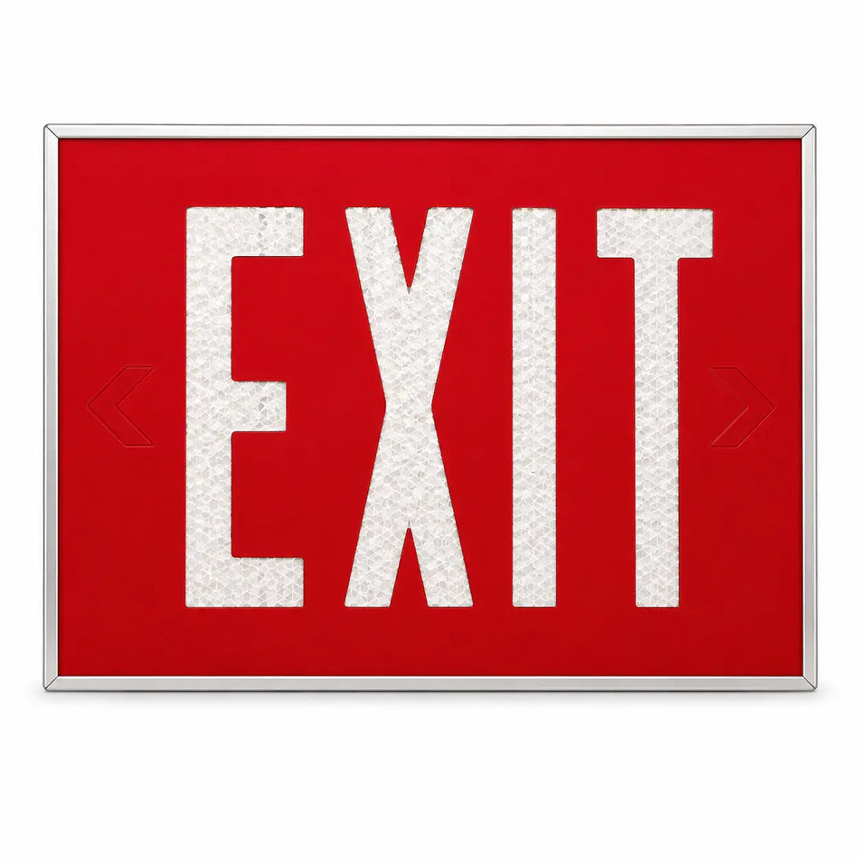 Non Electric Self Luminous Exit Light - Aluminum Frame - Extended Lead Times