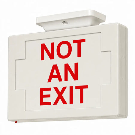NOT AN EXIT SIGN - LED - UNIVERSAL MOUNT - BATTERY UP, ceiling mounting