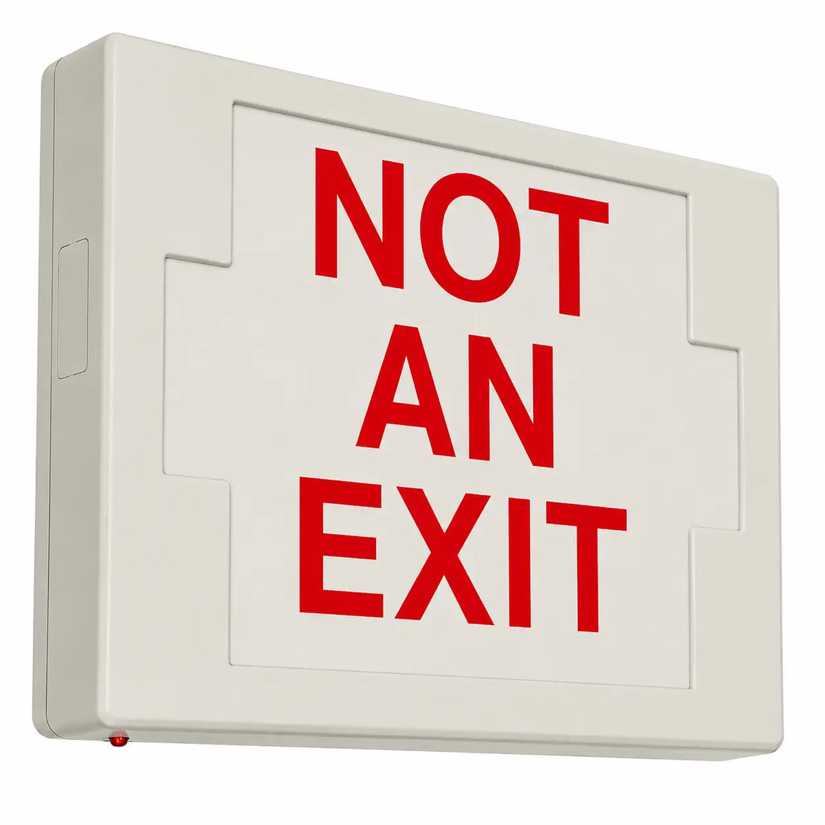 NOT AN EXIT SIGN - LED - UNIVERSAL MOUNT - BATTERY UP, side view