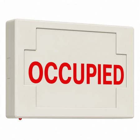 OCCUPIED SIGN - LED - UNIVERSAL MOUNT - BATTERY, side view