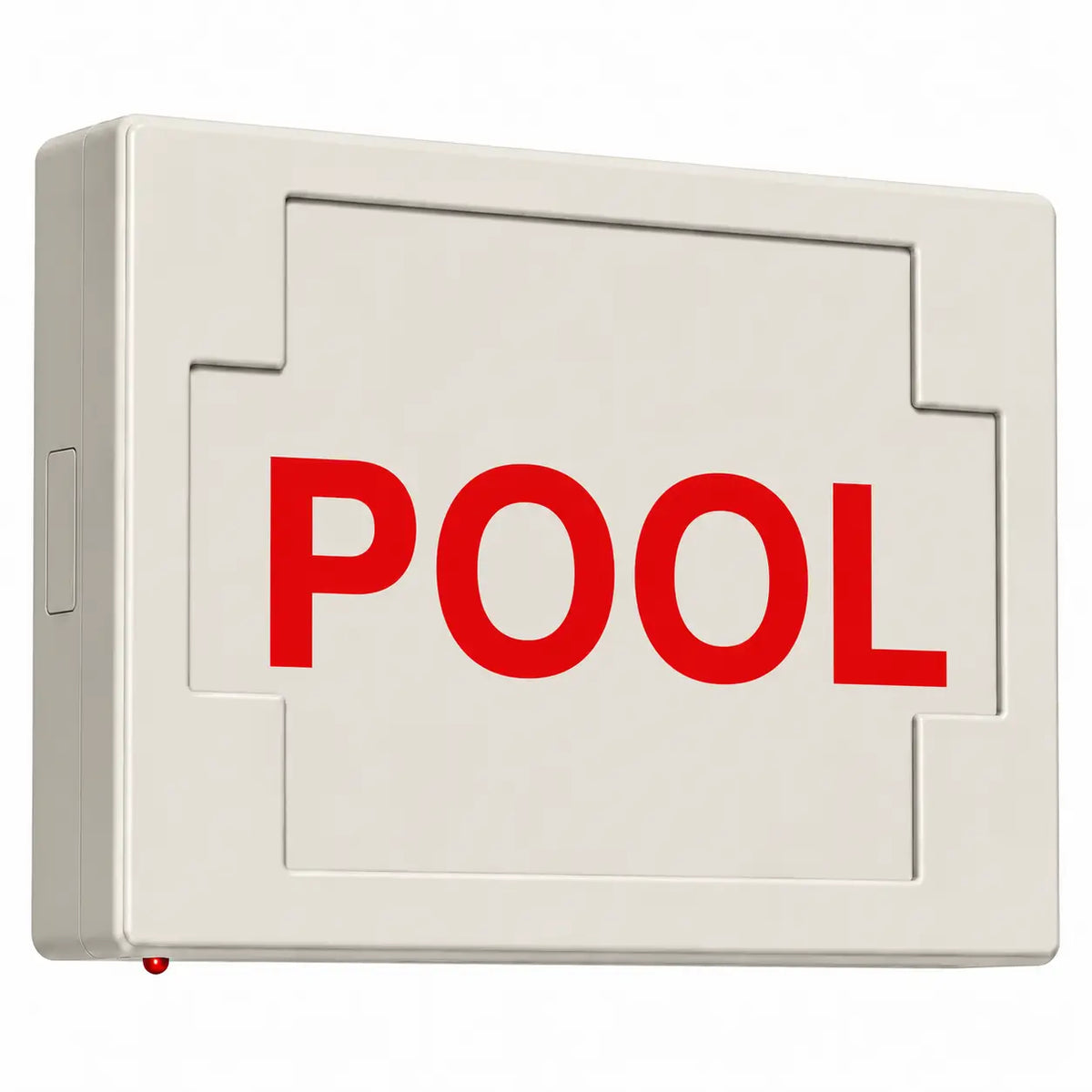 POOL SIGN - LED - UNIVERSAL MOUNT - BATTERY, side view