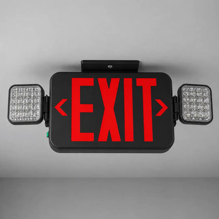 Remote Capable Combo Exit and Emergency Light - 5 Year Warranty, ceiling mounting