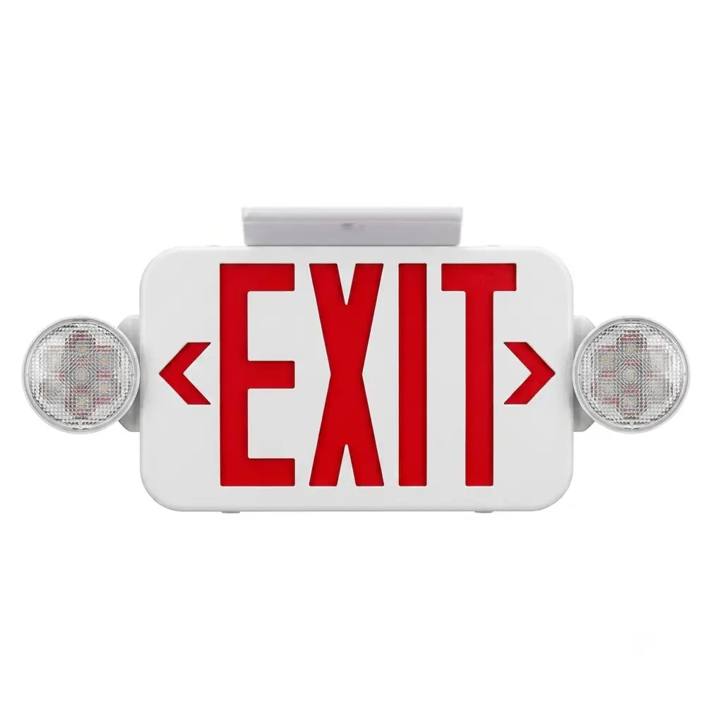 Remote Capable Exit Sign RED With Emergency Lights - Case of 6