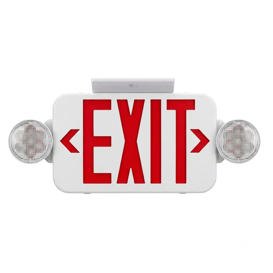 Remote Capable Exit Sign RED With Emergency Lights - Case of 6
