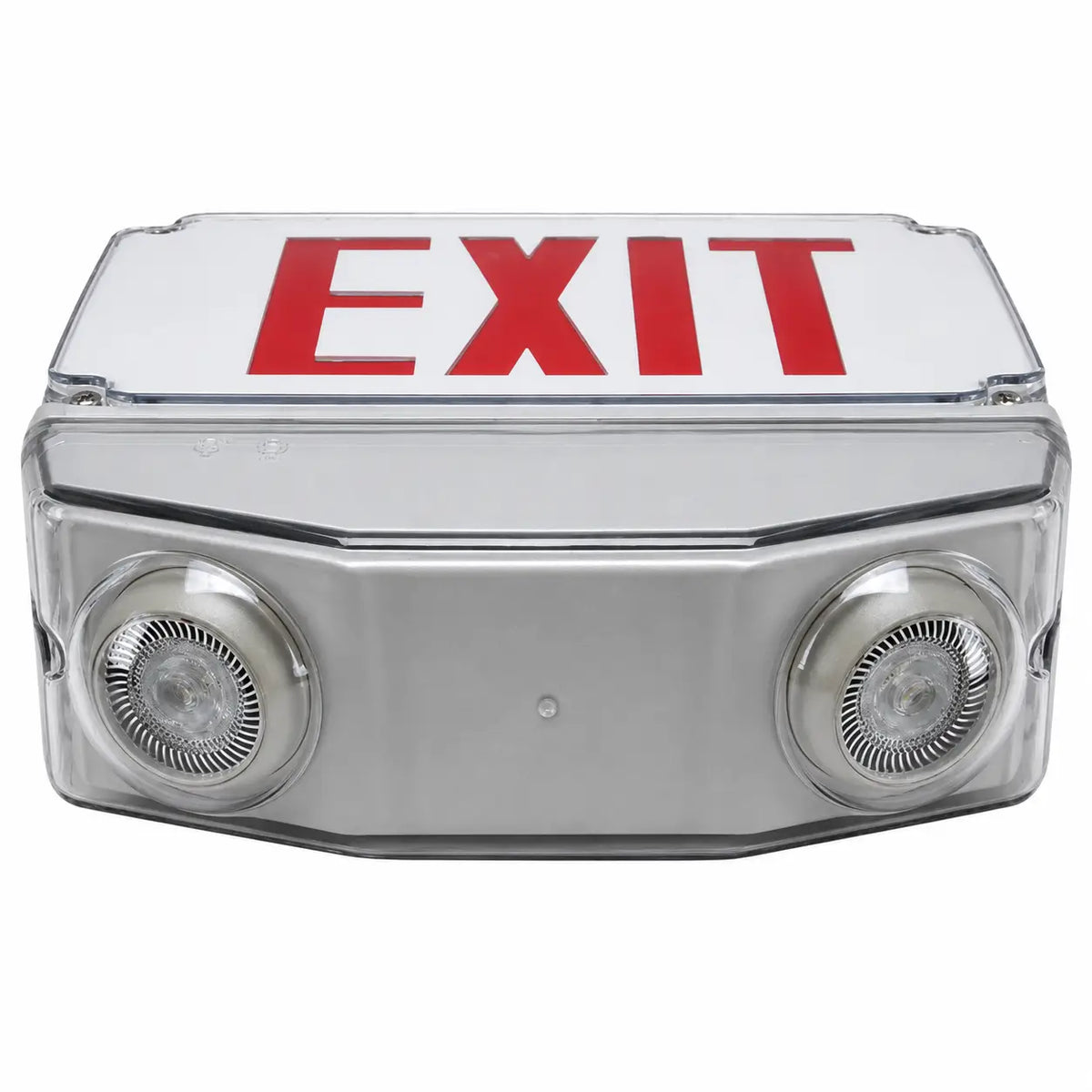 Remote Capable Wet Location All LED Emergency Combination Exit Sign, bottom view