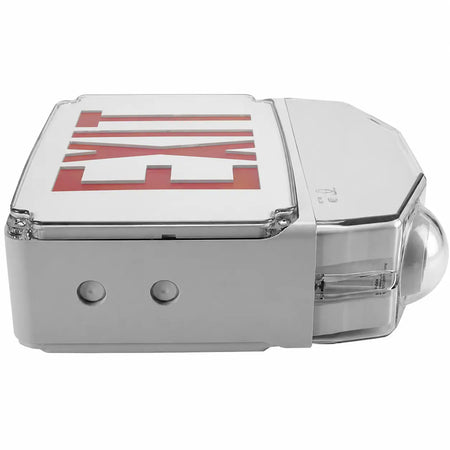 Remote Capable Wet Location All LED Emergency Combination Exit Sign, side view