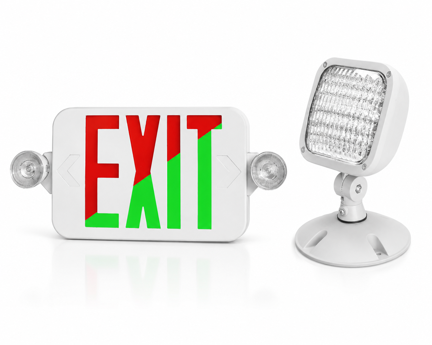 remote exit sign and remote capable light indoor and outdoor use 
