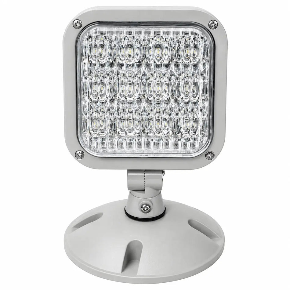 Remote Head LED - Outdoor - Weather Proof - Multi Volt - Single Square Lamp, front view